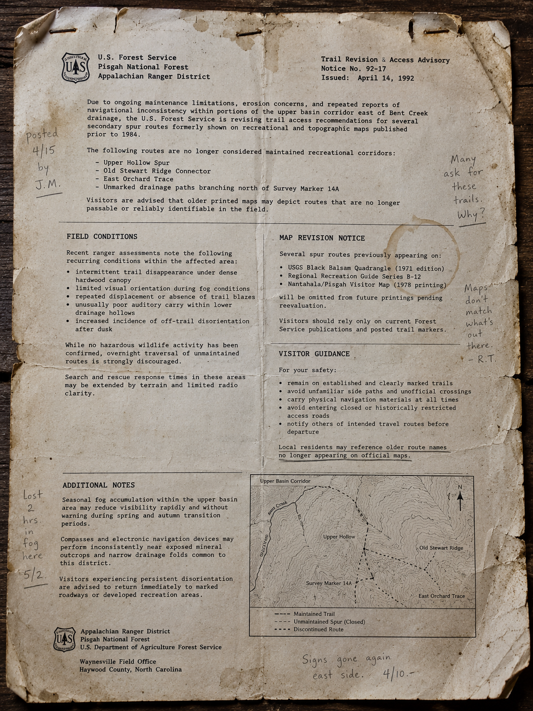U.S. Forest Service Trail Advisory